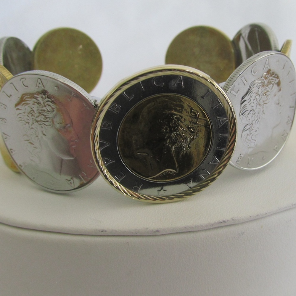 Milor Italian Made Real Italain Coins 14KYG Bezel